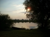 Tramonto al lago di pesca di Császártöltés